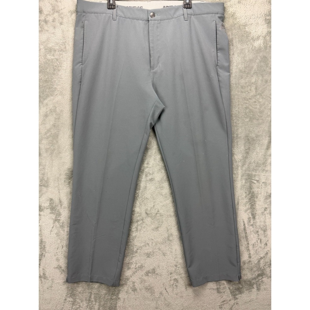 Adidas Men's Performance Golf Pants 42x32 (Real 42x31) Gray Three Stripes